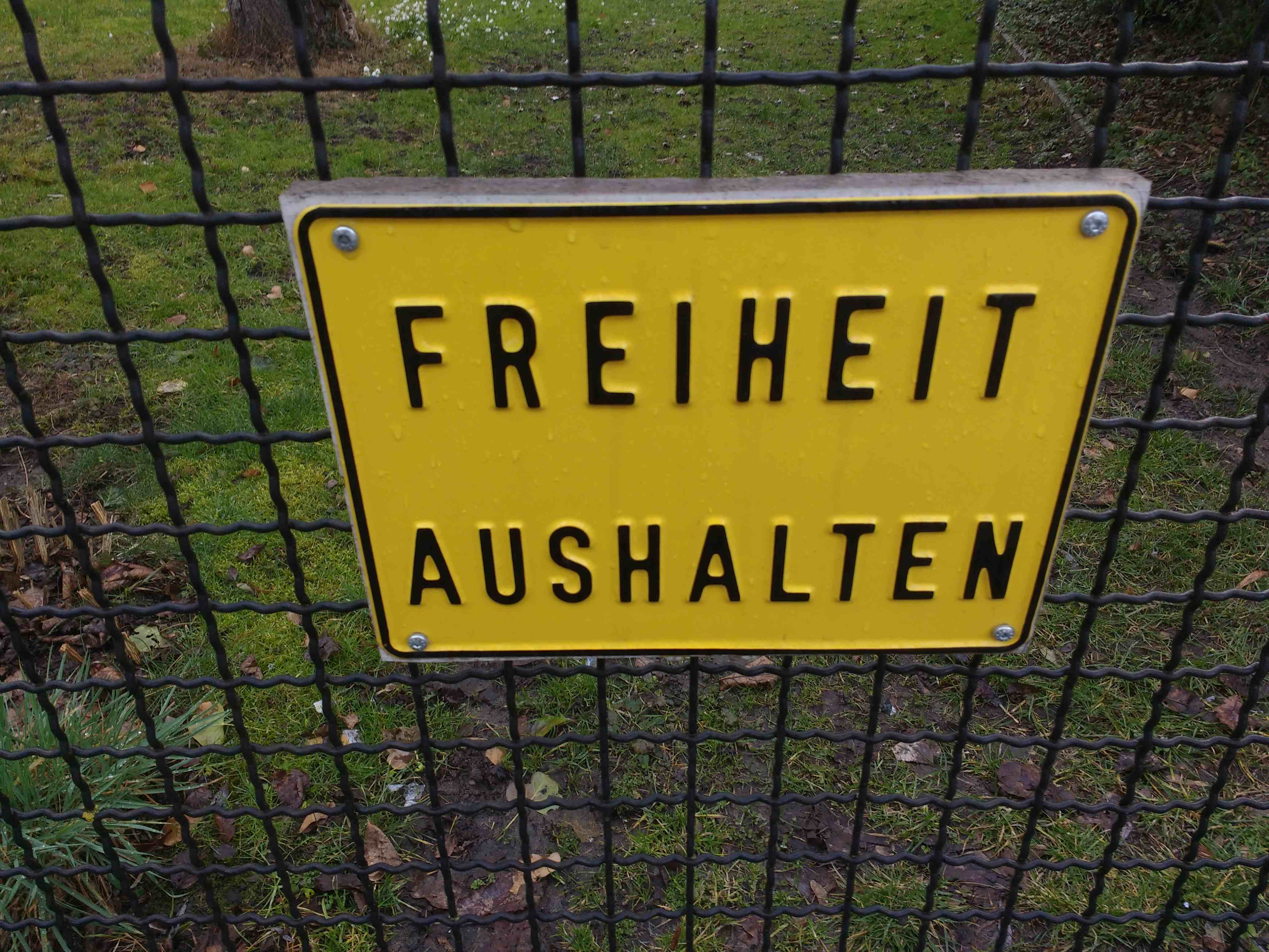 Freiheit aushalten